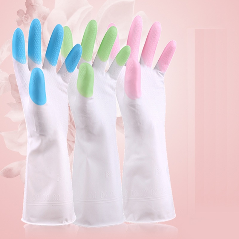 Sepasang Sarung Tangan Latex Cuci Piring Anti Air / Rubber Glove