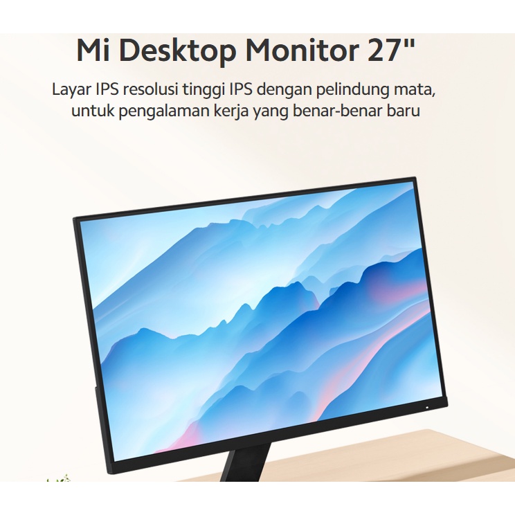 Monitor Xiaomi 27 inch Xiaomi Mi Desktop Monitor 27 Inch 1080p Full HD FHD Bezzel Less - Original Garansi Resmi 1 Tahun