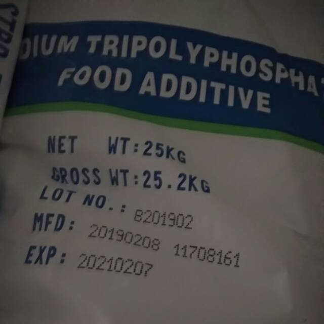 

STPP ( Sodium Tripolyphosphate ) @1kgPengenyal kerupuk , mie dll, Food Grade