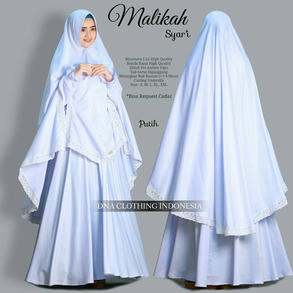 HIJABBSTORY Malikah Putih  Allsize Gamis Maxmarahq Eksklusif Busui Original Dnb solo