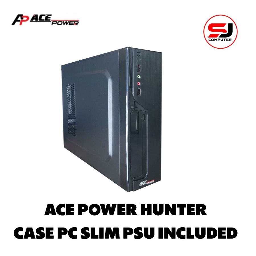 CASING ACE POWER HUNTER M07 CASE PC SLIM MICRO ATX PSU 400W