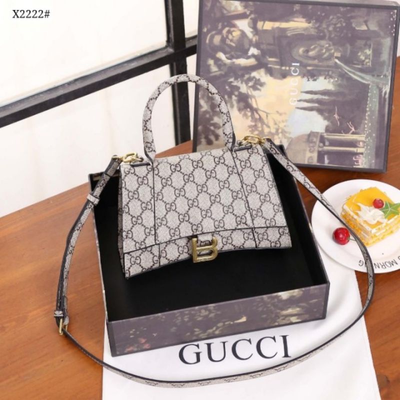 Gucci X Balenciaga Hourglass XS Top Handle Bag With Chain Kode X2222#MIRROR