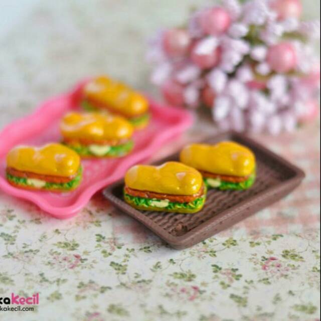 Miniatur hotdog - rement hotdog miniatur kue mainan Boneka Barbie