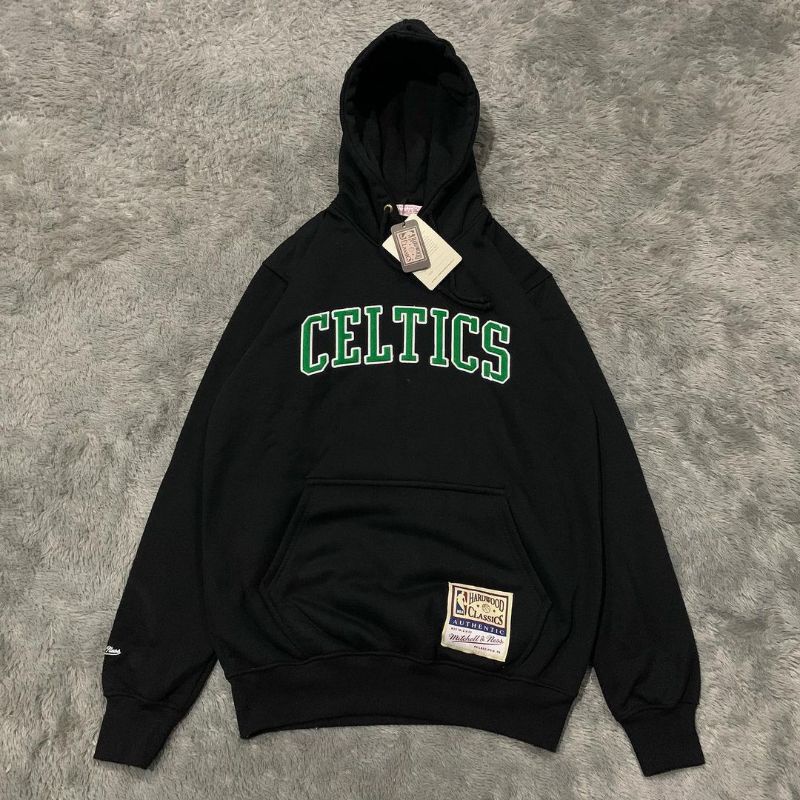 SWEATER HOODIE MITCHELL & NESS CELTIC BORDIR PREMIUM