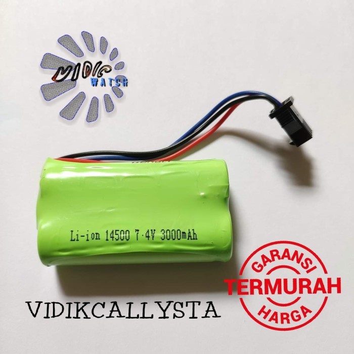 Battery Mainan 14500mah 7.4v 3000mAh Soket Hitam