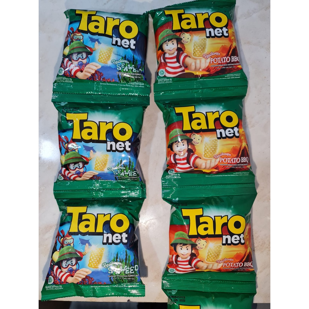 

Chiki Taro Net Potato Barbeque BBQ / Taro Net Seaweed 10gr / Taro Net