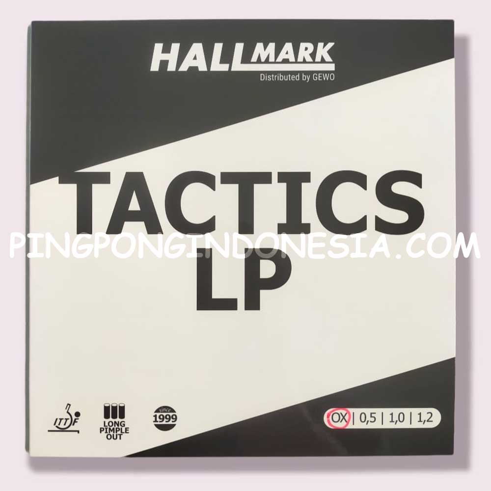 Hallmark Tactics LP - Karet Pingpong Rubber Tenis Meja Long Pips Bet Bat Defensive Allround Pimple o
