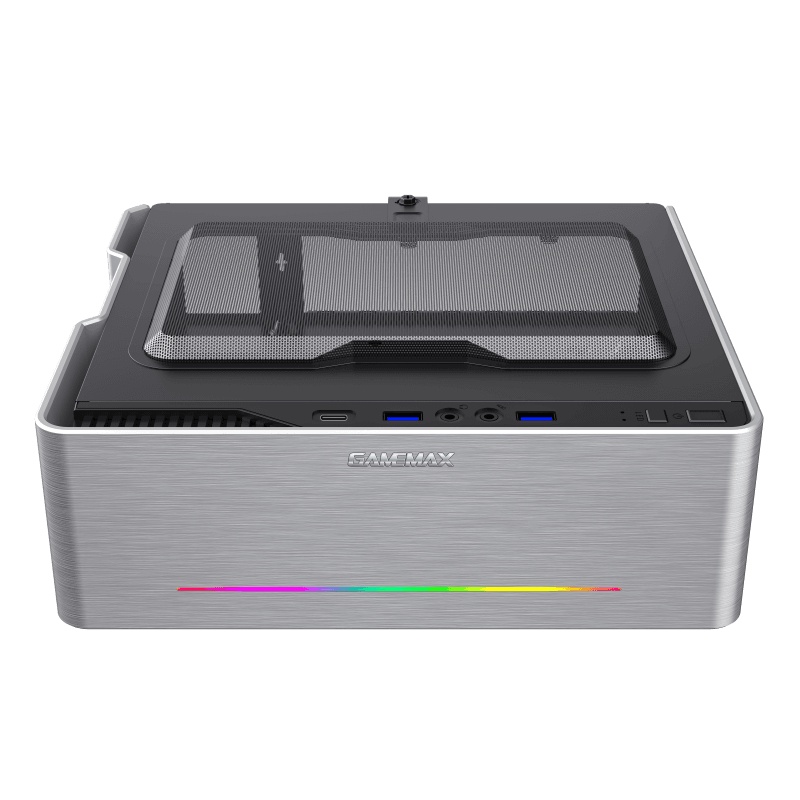 Gamemax Violin Silver Ultra Slim - RGB Strip Mini-ITX Gaming Case