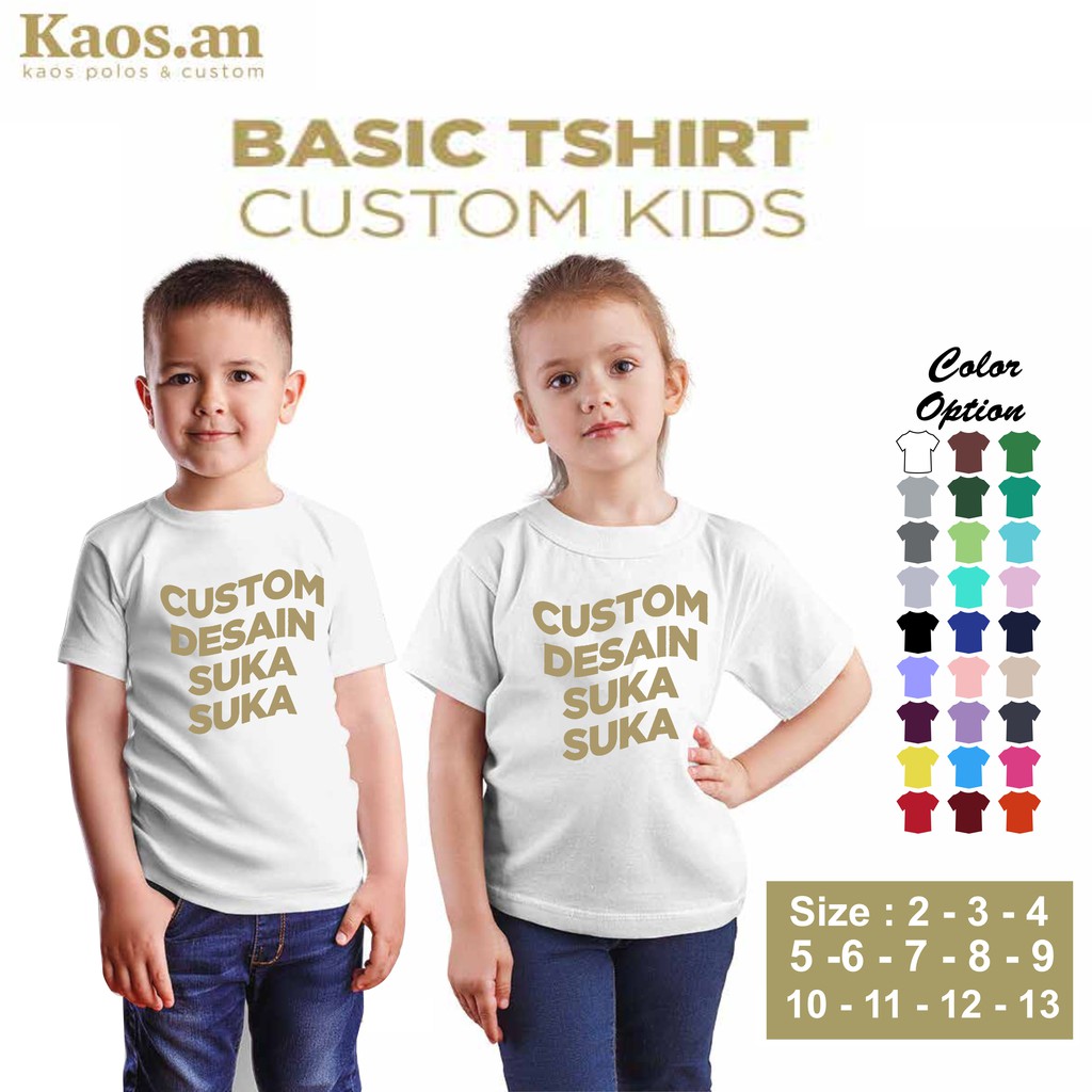 Kaos Custom Desain Sendiri | Baju Sablon Nama Gambar Sendiri | Kaos Pria Wanita DTF