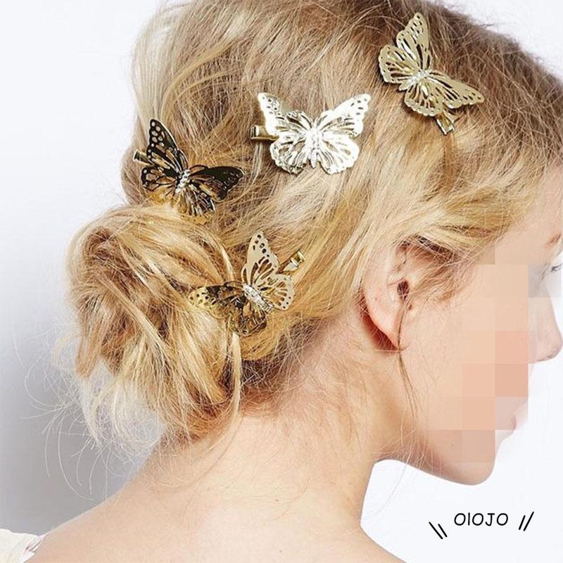 【COD】Jepit Rambut Bentuk Butterfly Hollow Untuk Wanita