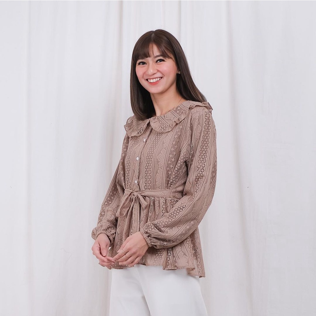 CYELLA SHABBY BROCADE BLOUSE / TOP / ATASAN KEMEJA BLOUSE BRUKAT / ATASAN KONDANGAN