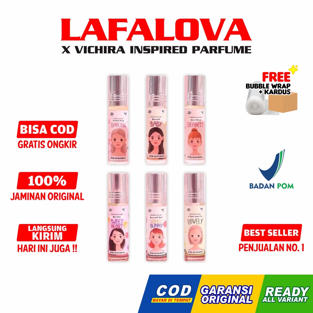 Lafalova Parfum x Vichira (COD) Original BPOM Eau de Cologne Roll on 6 ml Baccarat by Lavalofa