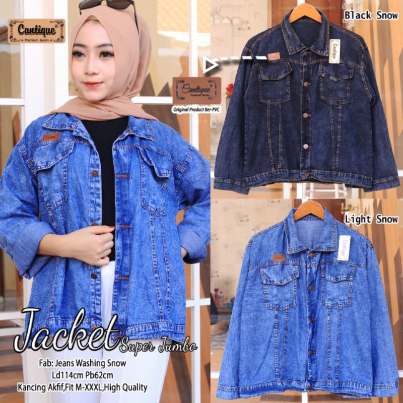 (PREMIUM JEANS) jacket super jumbo jaket jeans by cantique