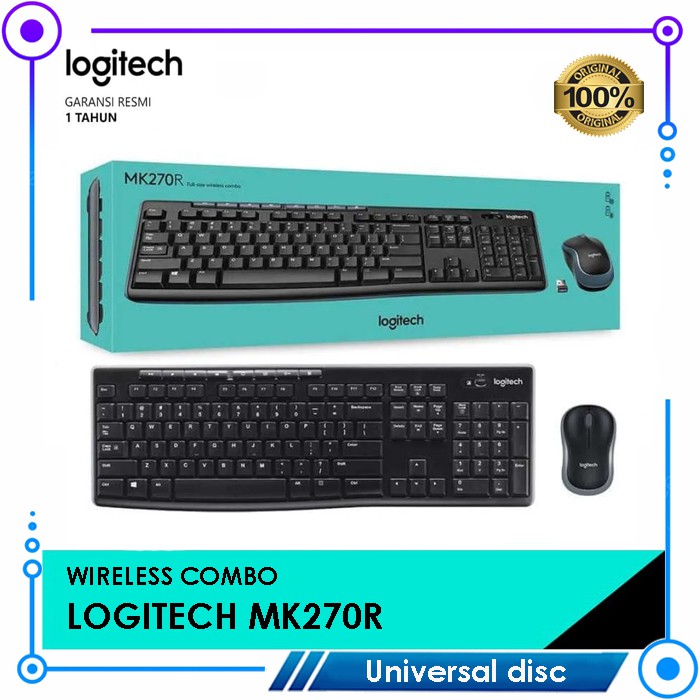 Keyboard + Mouse Wireless Logitech MK270r Ori Garansi Resmi