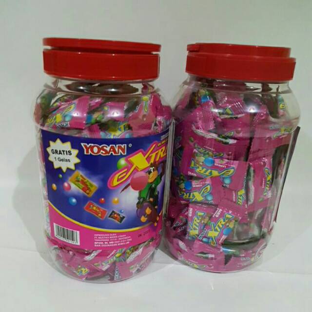 Permen karet yosan extra toples