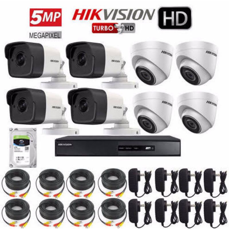 PAKET CCTV 5MP HIKVISION 10 KAMERA 5MP HIKVISION