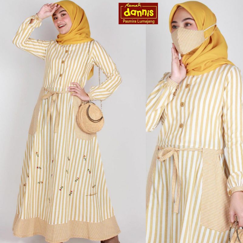 Cod Gamis Abaya Polos Kode A 201227 Dannis Original Termurah 2021 Abaya Polos Gamis Bahan Katun Dres