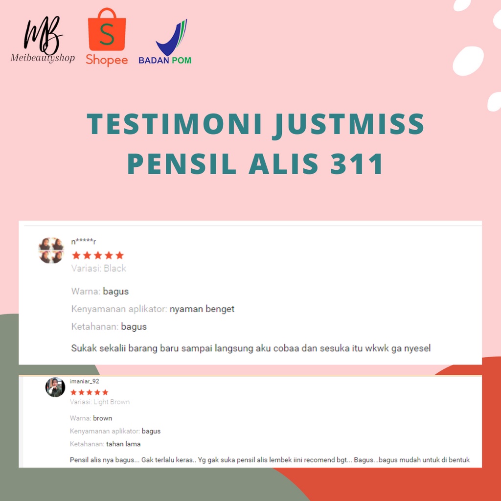 JUST MISS Pensil Alis Oren 311 / Eyebrow