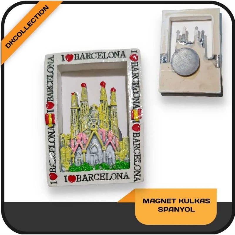 Oleh oleh tempelan kulkas spain barcelona spanyol souvenir