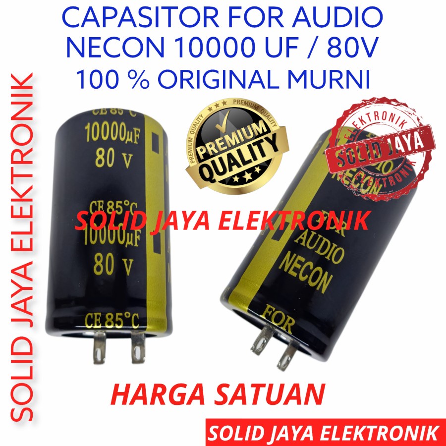 ELCO CAPASITOR 10000UF 80V 10000 MIKRO MICRO 80 V ELKO ORIGINAL MURNI 10000 UF MIKRO FARAD 80 VOLT V NECON KAPASITOR ORIGINAL ASLI MURNI NECON