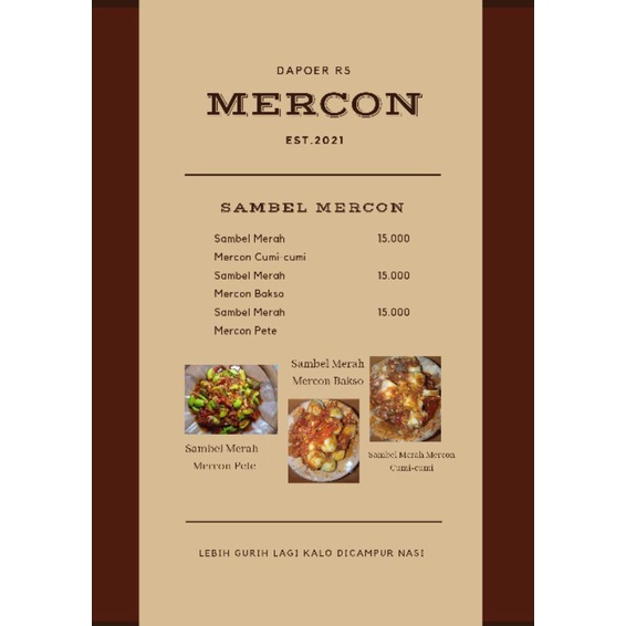 

Sambel Merah Mercon byana