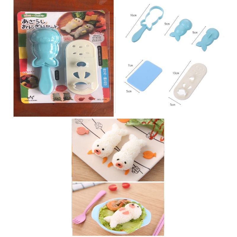 cetakan nasi bentuk anjing laut