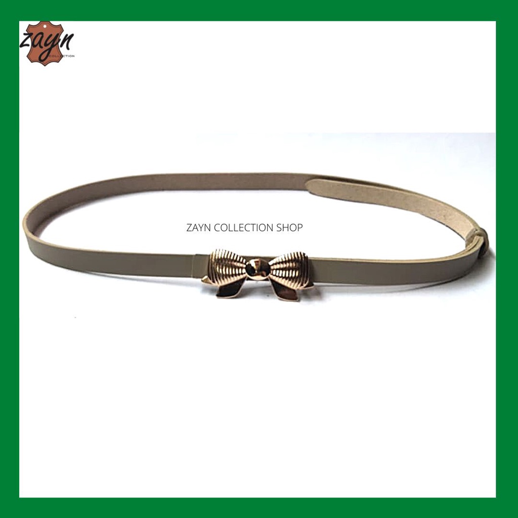 Ikat Pinggang Wanita Remaja Mini Untuk Gamis Dress dan Gaun Gambar Pita Gesper Cewek Kecil Untuk Dres Pesta Warna Gold