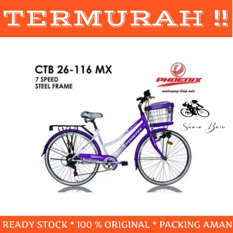 SEPEDA KERANJANG PEREMPUAN PHOENIX CTB 26" 116 MX