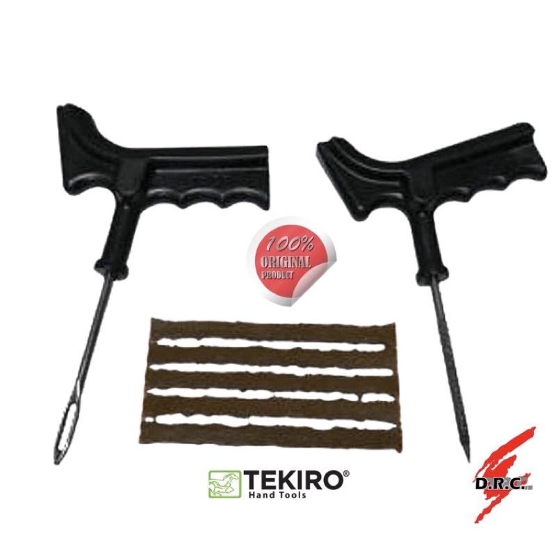 TEKIRO Alat Tambal Ban Tubles Tubeless GAGANG PLASTIK Set 7pcs Ban Bocor Motor Mobil - AU-TK1775