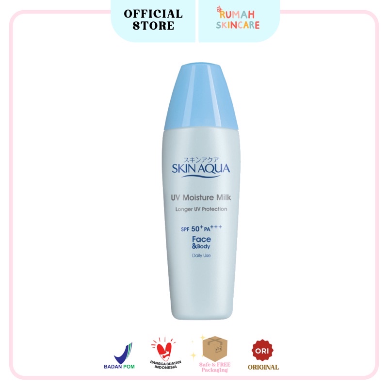 SKIN AQUA - Sunscreen UV Moisture Milk SPF 50+ PA+++ Sun Screen Wajah, Tabir Surya