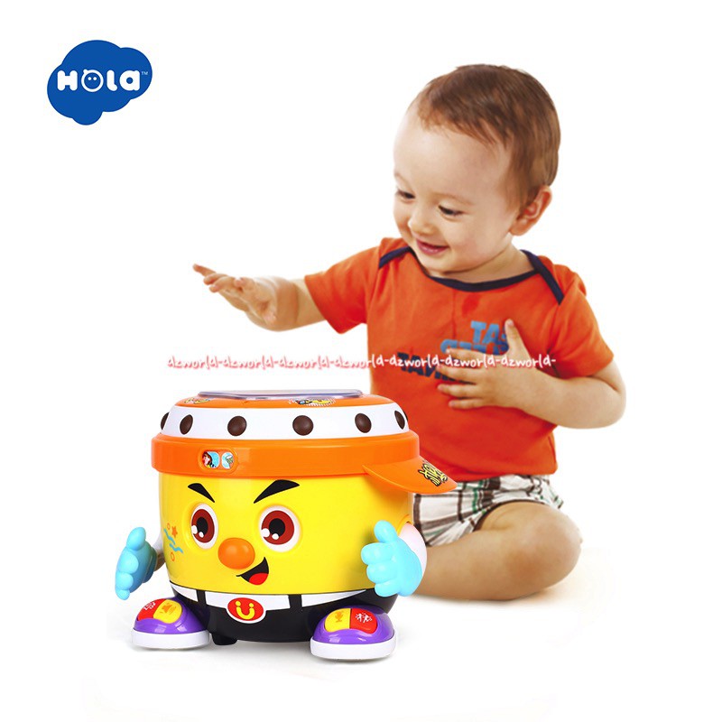 Hola No 6107 Dj Party Drum Mainan Anak Anak Bentuk Drum Dilengkapi Dengan Suara Musik Dan Lampu