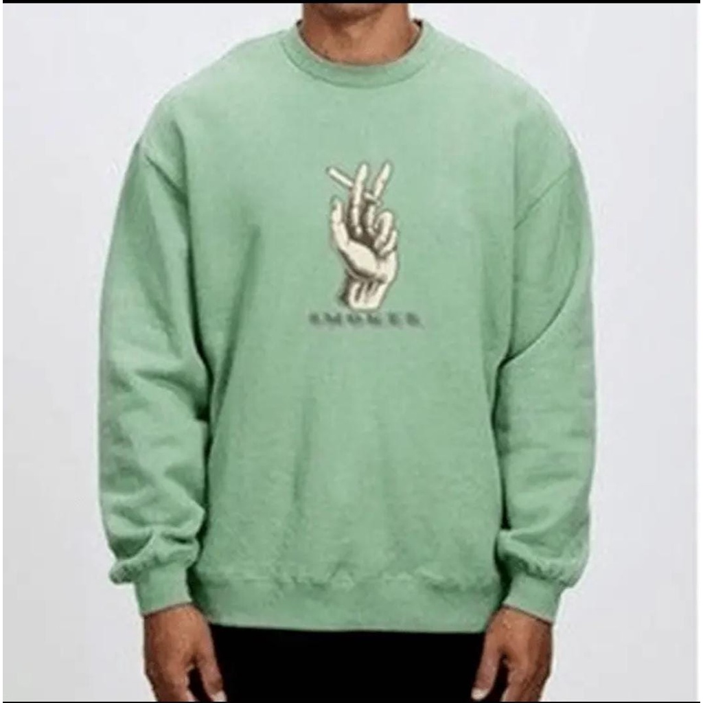 SMOKER CREWNECK PRIA - SWEATER TEBAL KEKINIAN TERLARIS