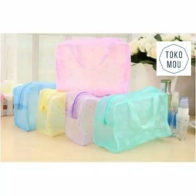 Tas Make Up Murah Tas Kosmetik Transparan Anti Air Waterproof / Tas Make Up Travel - Toko Mou