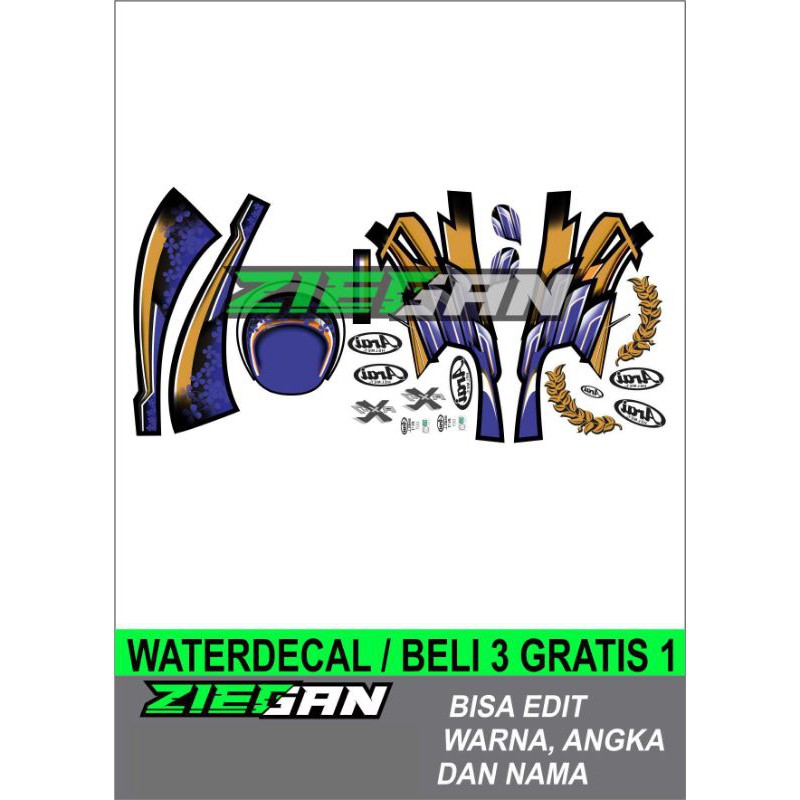 Waterdecal Arai Nakagami Blue