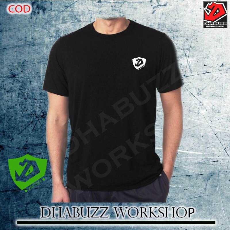 DHABUZZ 04 KAOS DISTRO HITAM PRIA LENGAN PENDEK LOGO BAHAN KATUN TERBARU ORIGINAL DHABUZZ