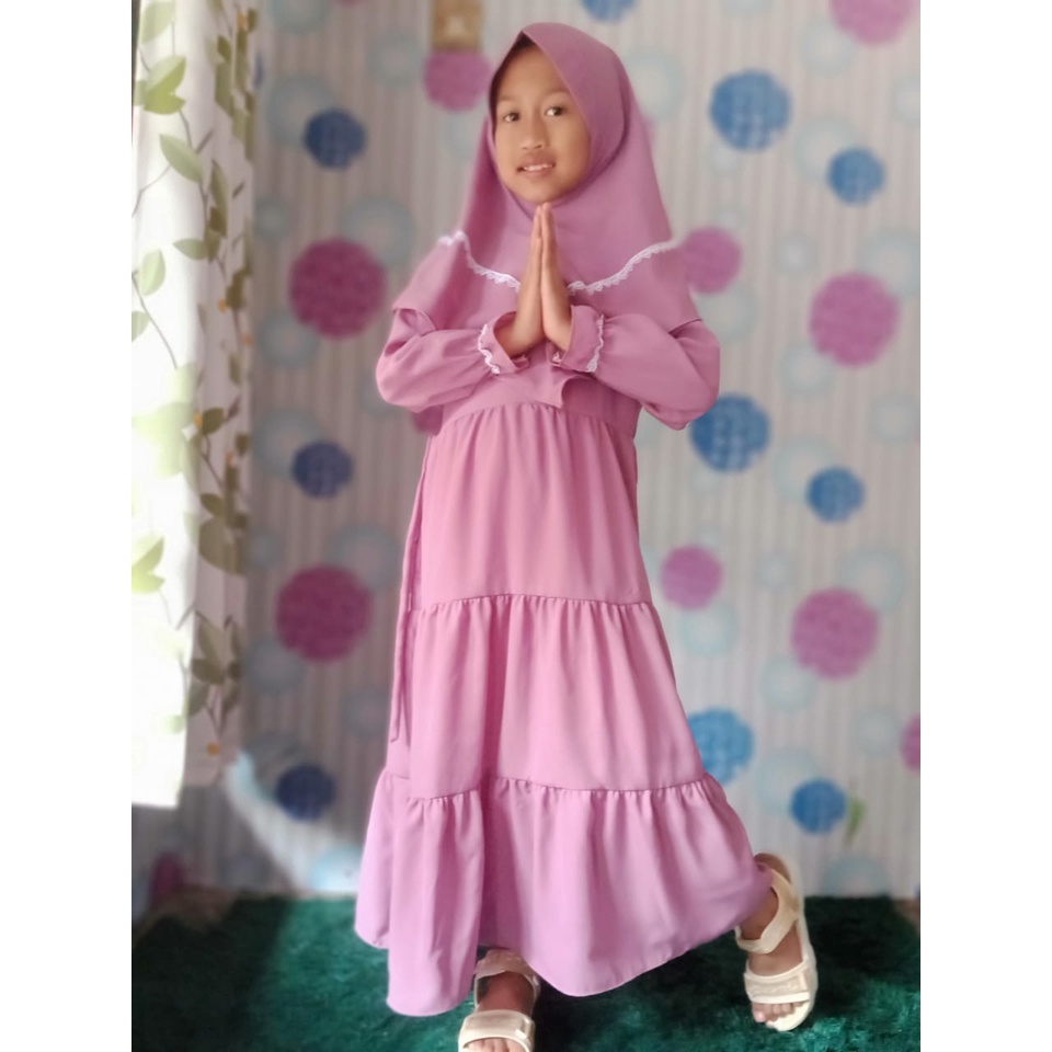 Gamis Anak bahan Wolfis premium