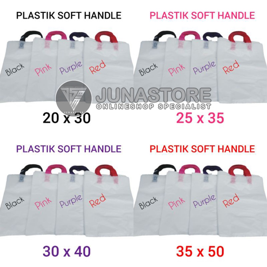 Plastik Shopping Bag / Plastik Soft Handle Kantong Putih REA 25 x 35