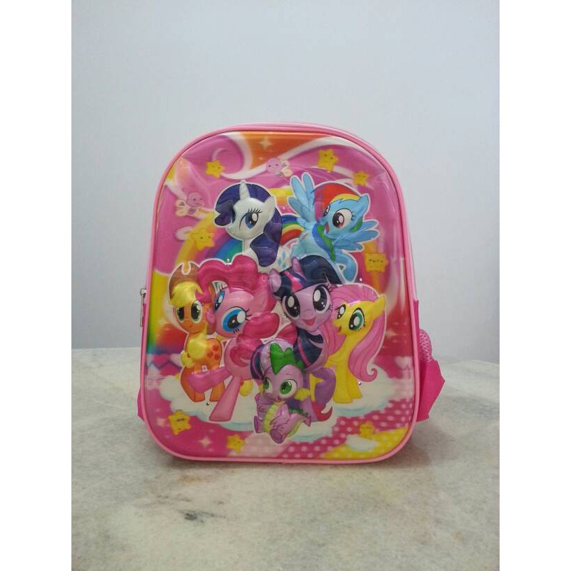 Tas ransel TK timbul kilap lampu My Little Pony