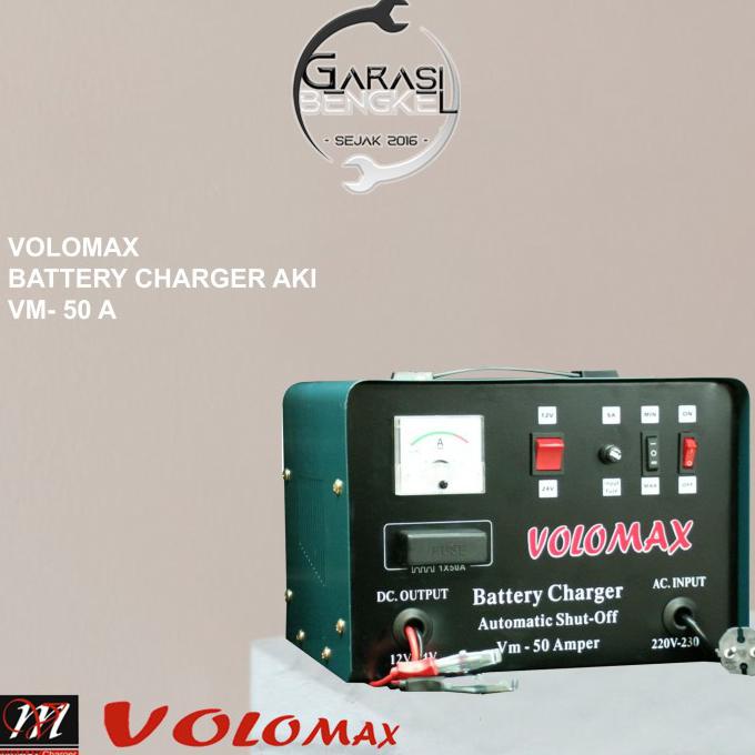 Charger Aki Volomax Battery Charger Aki 50A -Battery Charger Accu-Casan Aki Basan |Charger Aki Mobil