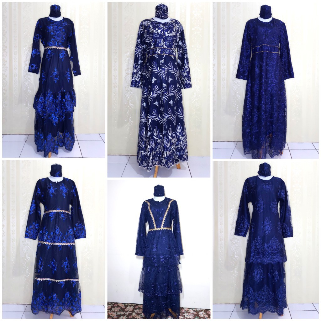 DRESS BROKAT - NAVY