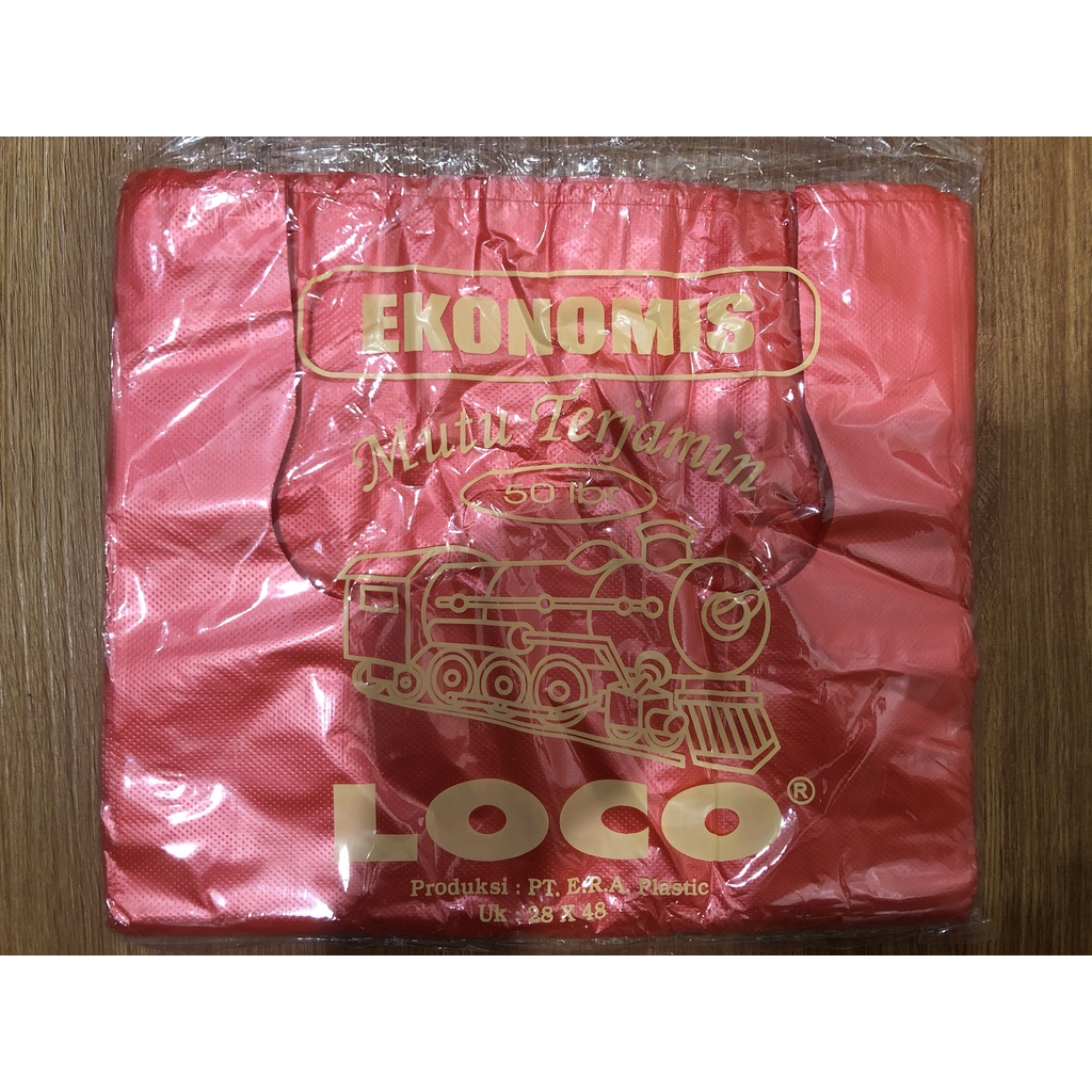 KANTONG Plastik Kresek LOCO ukuran 28 Ekonomis isi 50lembar (tipis)