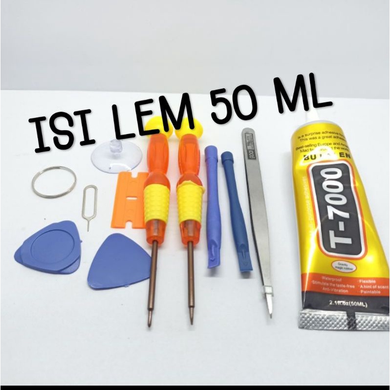 Obeng Service Hp Tools Kit Hp 10 In 1 + T7000 50 ML ISI HITAM Sepaket HP Oppo Xiaomi Vivo Huawei Samsung Dan lain2