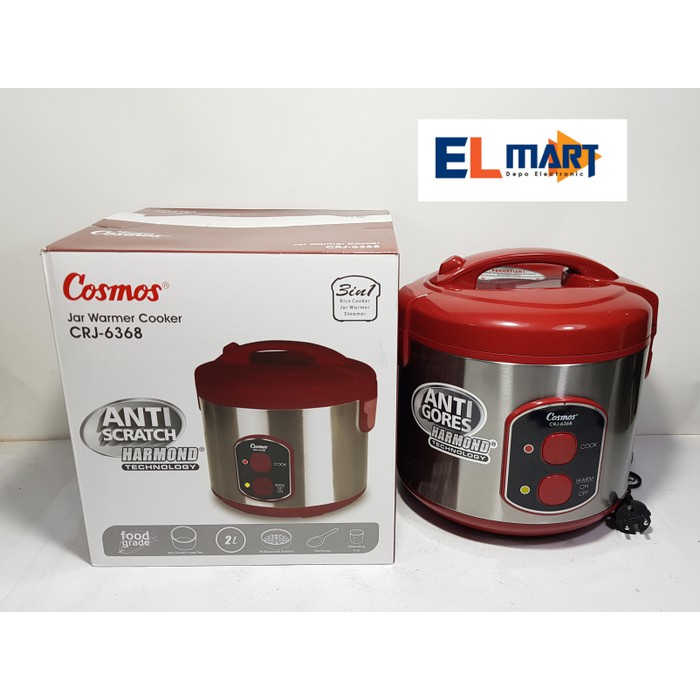 Cosmos magic com 2 liter 3in1 harmond CRJ6368  rice cooker anti lengket 2L CRJ 6368