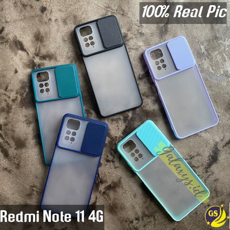 Xiaomi Redmi Note 11 4G / Note 11 Pro Xiaomi Redmi Note 10 5G 10s 9 8 7 9C 8 Pro Redmi 10C 10A 2022 Poco M3 X3 GT NFC Redmi 10C 10A Slide Case Protection Camera Matte Candy Sliding Sleding Pelindung Kamera