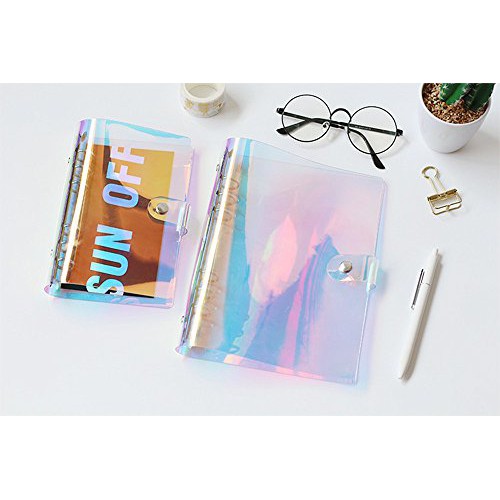 

SN141 Binder A5 A6 Hologram 6 Lubang / Binder A5 A6 6 Ring Rainbow Hologram