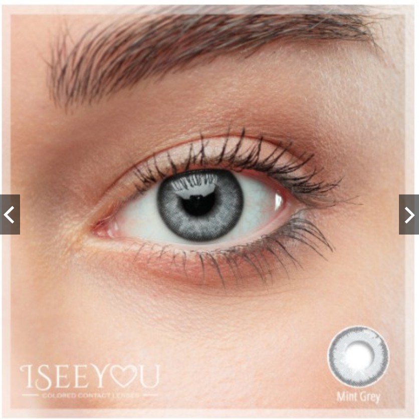 SOFTLENS MINUS DAN NORMAL OMEGA I SEE YOU MINT GREY 14.5mm (0.00 sd -6.00) GRATIS TEMPAT SOFLEN