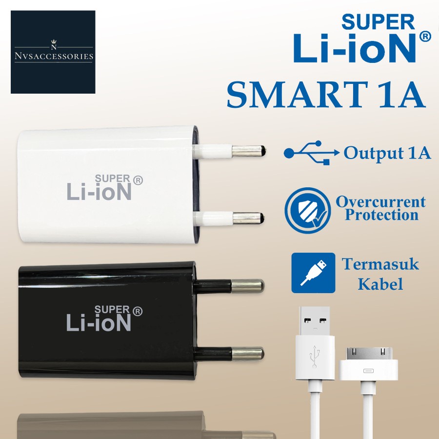 Super Li-ion Charger iPhone 4 SMART 1A. Charger iPhone 4S Charger iPhone