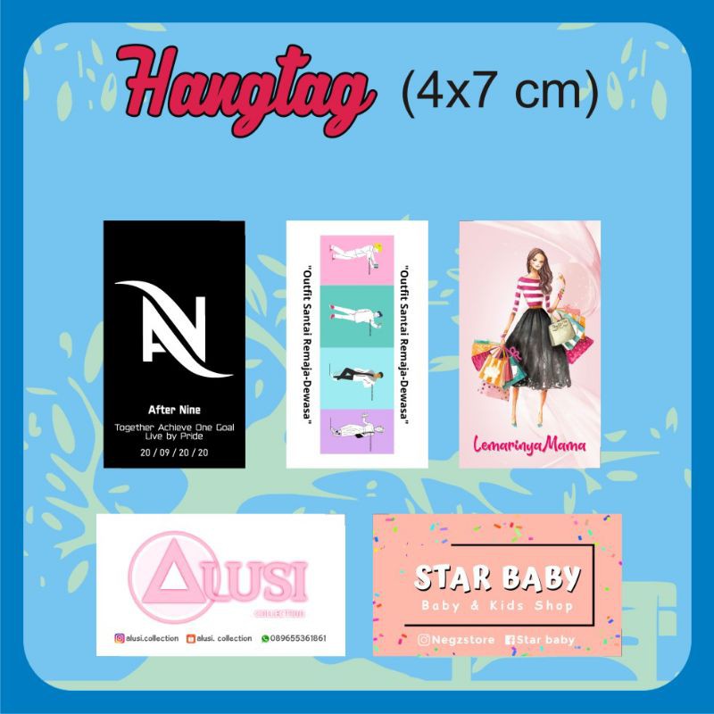 

HANG TAG (4x7 cm) LABEL / BAJU / Hangtag HIJAB ACCESORIES