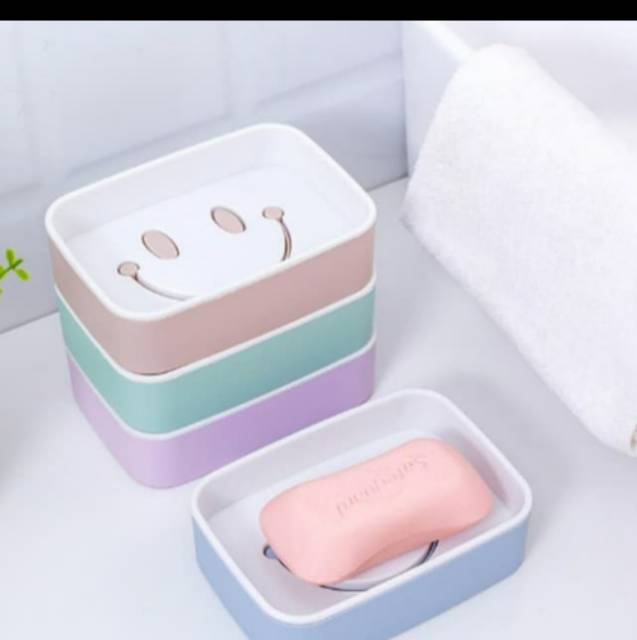 RAK TEMPAT HOLDER SABUN SMILE LUBANG KAMAR MANDI