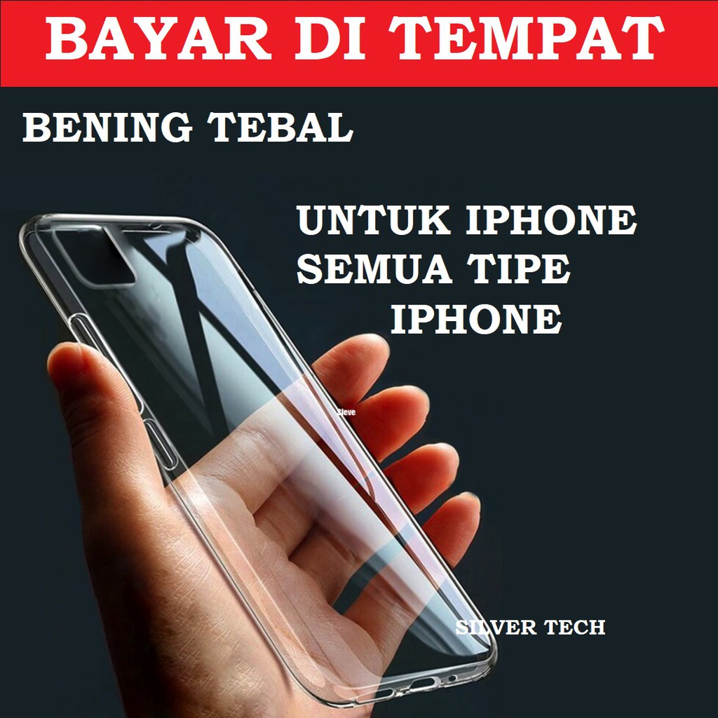 Softcase IPHONE Bening dan Tebal tidak Licin IPHONE 6 / 6 PLUS / 7 / 7 PLUS / 8 / 8 PLUS / X / XS